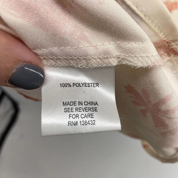 Modcloth cream tourist print short sleeve blouse womens xs - Picture 5 of 6